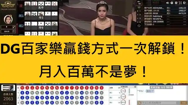 DG百家樂贏錢方式一次解鎖！月入百萬不是夢！